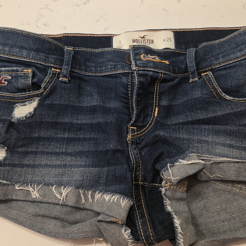 Hollister Dark Wash Denim Jeans Sz. 3 Brsnd New Low Rise Mini